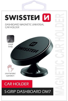 Uchwyt samochodowy na telefon Swissten Magnetic S-Grip Dashboard DM7 Czarny (65010421) - obraz 2