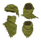 Арафатка тактический военный Шемаг, кефия Rothco Shemagh Tactical Desert Scarf Foliage/Green - изображение 3