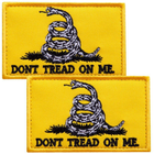 Набор шевронов 2 шт с липучкой Змея Don't Tread On Me 5х8 см, вышитый патч 4702006