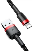 Кабель Baseus Cafule Cable USB 2.4A 1m Black/Red (CALKLF-B19) 4772144