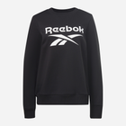 Світшот на флісі утеплений жіночий Reebok Identity Big Logo Fleece Crew 100012590 2XS Чорний (4066746331897) - зображення 1