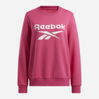 Bluza bez kaptura damska polarowa Reebok Identity Big Logo Fleece Crew 100205764 2XS Różowa (1200143878446)