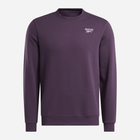 Світшот на флісі утеплений чоловічий Reebok Identity Small Logo Fleece Crew 100205952 M Сливовий (1200143855621)