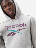 Bluza z kapturem męska ocieplana Reebok Identity Big Logo Fleece Hoodie 100206026 S Szara (1200143879672) - obraz 5