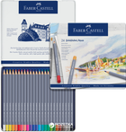 Акварельні олівці Faber-Castell Goldfaber Aqua 24 кольори в металевому пеналі (4005401146247) - зображення 3