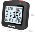Настільний годинник-будильник Meteo Zp34 з системою Dcf і бездротовим датчиком для вимірювання зовнішньої температури (5907265019882) - зображення 7