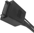 Кабель живлення SilverStone SST-CP06-E4 SATA Power Cable with Capacitor 1 to 4 Black (4710007220498) - зображення 5