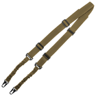 Ремінь для зброї двоточковий Mil-Tec TACTICAL M.BUNGEE 2-POINT Coyote (16185105)