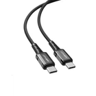 Кабель синхронизации и зарядки ACEFAST C1-09 USB-C to USB-C aluminum alloy audio/video transmission full-featured data cable Black