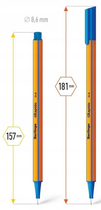 Zestaw długopisów kapilarnych Berlingo Rapido 0.4 mm Niebieski 12 szt (4260107485360) - obraz 4
