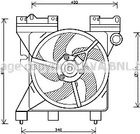 Вентилятор охолодження двигуна PEUGEOT PARTNER, CITROËN XSARA, AVA COOLING (CN7547)