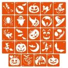 Набір трафаретів для біо-тату "Хелловін" halloween-simple 6 x 6 см 24 шт