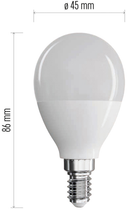 Лампа світлодіодна Emos Lighting 7.3W 2700K 220-240V E14 Теплий білий (8592920076354) - зображення 5