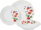 Serwis obiadowy Domotti Poppies porcelanowy dla 6 osób 18-elementowy (5908283215133)