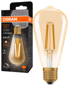 Світлодіодна лампа OSRAM Filament Vinatge 1906 EDISON 7,2W 806Lm 2400K E27 DIM GOLD (4099854137822)