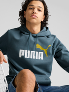 Bluza męska z kapturem Puma ESS+ 2 Col Big Logo Hoodie FL 58676418 2XL Granatowa (4067981446544) - obraz 5