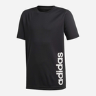 T-shirt młodzieżowy chłopięcy sportowy adidas Linear EI7967 152 cm Czarny (4060512710664) - obraz 1