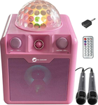 Przenośny głośnik N-Gear Bluetooth z dwoma mikrofonami DiscoBlock 410P Pink (8719327187586)