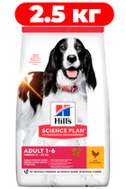 Сухий корм для дорослих собак середніх порід Hill's Science Plan Adult Medium Breed з куркою