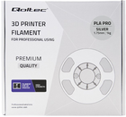 Професійний філамент для 3D-друку Qoltec PLA PRO 1.75 мм 1 кг Silver (5901878506739) - зображення 5