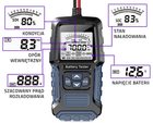 Cyfrowy tester akumulatora Qoltec z wyświetlaczem LCD 12 V 24 V 3 Ah - 400 Ah (5901878524870) - obraz 3