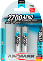 Akumulator uniwersalny Ansmann AA Ni-MH 2700 mAh 2 szt (4013674030859) - obraz 3