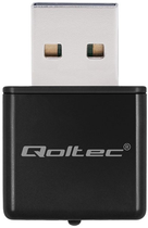 Adapter Wi-Fi Qoltec Ultra Fast Mini Wireless USB NANO WiFi Black (5901878569864) - obraz 1