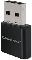 Wi-Fi адаптер Qoltec Ultra Fast Mini Wireless USB NANO WiFi Black (5901878569864) - зображення 2