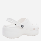 Жіночі крокси Crocs Classic Platform Clog W 206750-100 38,5 Білі (191448678477) - зображення 4