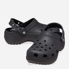 Chodaki damskie na platformie Crocs Classic Platform Glitter Clog W 207241-001 38-39 Czarne (196265748112) - obraz 3