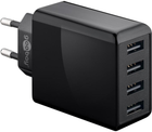 Зарядний пристрій Goobay Pro 4-way USB charger 30W Black (4040849449536)