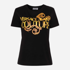 Koszulka damska bawełniana Versace Jeans Couture vjc76hahg00cj00gg89 S Czarna (8052019551778) - obraz 5