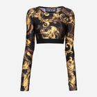 Top damski Versace Jeans Couture vjc76hah218js292g89 38 Czarny/Żółty (8052019637052) - obraz 4