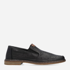 Loafersy męskie skórzane Rieker rie13459-00 41 Czarne (4061811395415)