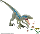 Фігурка динозавра Mattel Jurassic World Riesendino Velociraptor Blue 45 см (0887961734737) - зображення 3