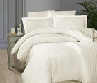 Односпальный комплект First Choice Broad Line Cream Сатин 160х220 см наволочки 50х70 см, 70х70 см