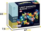 Магнітний конструктор Woopie Light Magnetic Blocks 49 деталей (5904326940017) - зображення 2