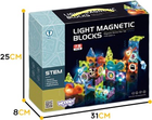 Klocki magnetyczne Woopie Light Magnetic Blocks 75 elementów (5904326940000) - obraz 5