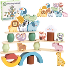 Klocki drewniane Woopie Stacking Animals 29 elementów (5904326949706) - obraz 9