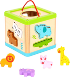 Sorter Tooky Toy Drewniana kostka Zwierzęta (6972633370567) - obraz 2