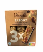 Батончики горіхові з фісташками та медом Vitanella в упаковці 3 штуки