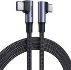 Кабель Ugreen US335 Angled USB Type-C to Angled USB Type-C 100W 5A Cable Aluminium Shell with Braided 2 м Black (6957303876983)