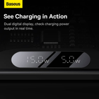 Бездротовий зарядний пристрій Baseus Digital LED Display 2in1 Wireless Charger 20W Universal version Black (WXSX010101) - зображення 14