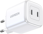 Ładowarka sieciowa Ugreen CD294 Nexode 45 W USB 2 x Type-C PD3.0 QC4.0 Ładowarka Space White (6941876213276) - obraz 3