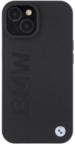 Etui BMW Leather Hot Stamp do iPhone 15 Plus Black (3666339170820) - obraz 1