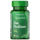 Вітаміни та мінерали Puritan's Pride Zinc Picolinate 25 mg, 100 каплет