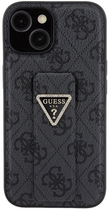 Etui Guess Grip Stand 4G Triangle Strass do iPhone 15 Black (3666339197292)