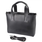 ЧОРНА - велика каркасна якісна сумка в стилі "Tote Bag", відділення на блискавці (Луцьк, 798)