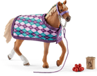 Zestaw do zabawy Schleich Horse Club Klacz rasy angielskiej z derką i akcesoriami 42360 (4059433574110) - obraz 2