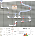 System rur do tablicy Masterkidz STEM 80 elementów (6955920014788)
